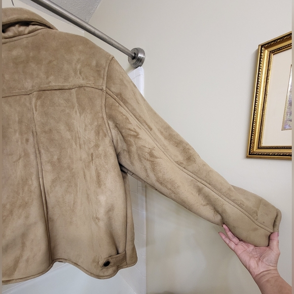 New York Classics soft Suede men's jacket sherpa lining. Size XL. - Picture 14 of 14